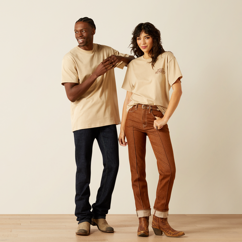 Ariat 10062402 MNS Sendero West Is Best T-Shirt Irish Cream