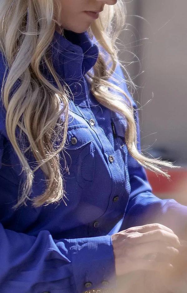 Hooey HT1664BL "SOL COMPETITION" LADIES ROYAL LONG SLEEVE