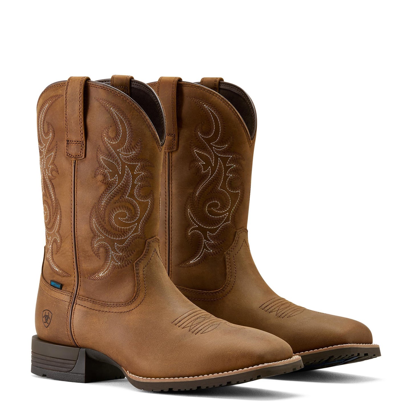 Ariat 10064047 Men's Hybrid Ranchway Waterproof Cowboy Boot - Distressed Brown