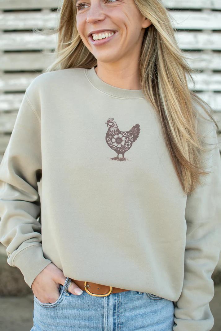 American Farm Co - Backyard Chicken Social Club - Graphic Crewneck