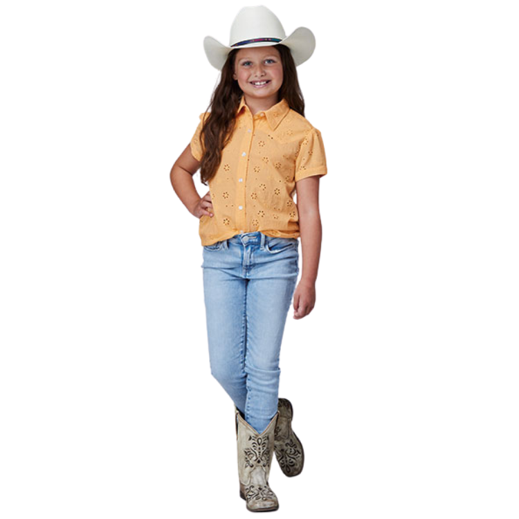 Roper 03-081-0592-4040 GIRLS S/S SHIRT SOLID COLOR FABRIC