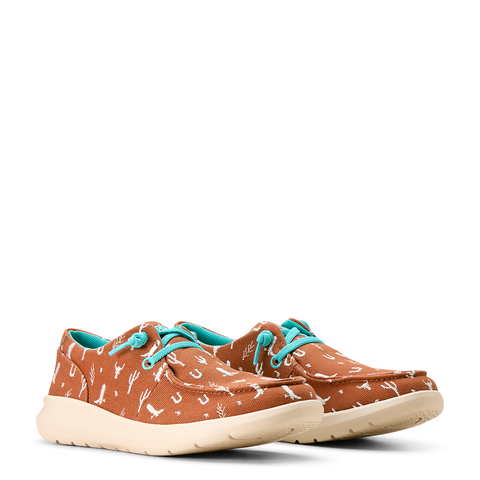 Ariat 10053763 Women's Hilo Doodle Sorrel Western Icons