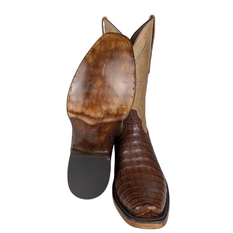 Black Jack PUN7906-V1 Men's Caiman Belly Pull Up Nicotine