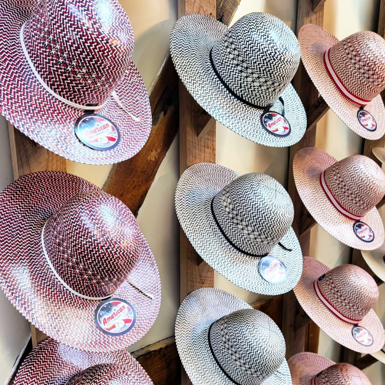 American Hat Co 250th 2010 Straw - Red & White
