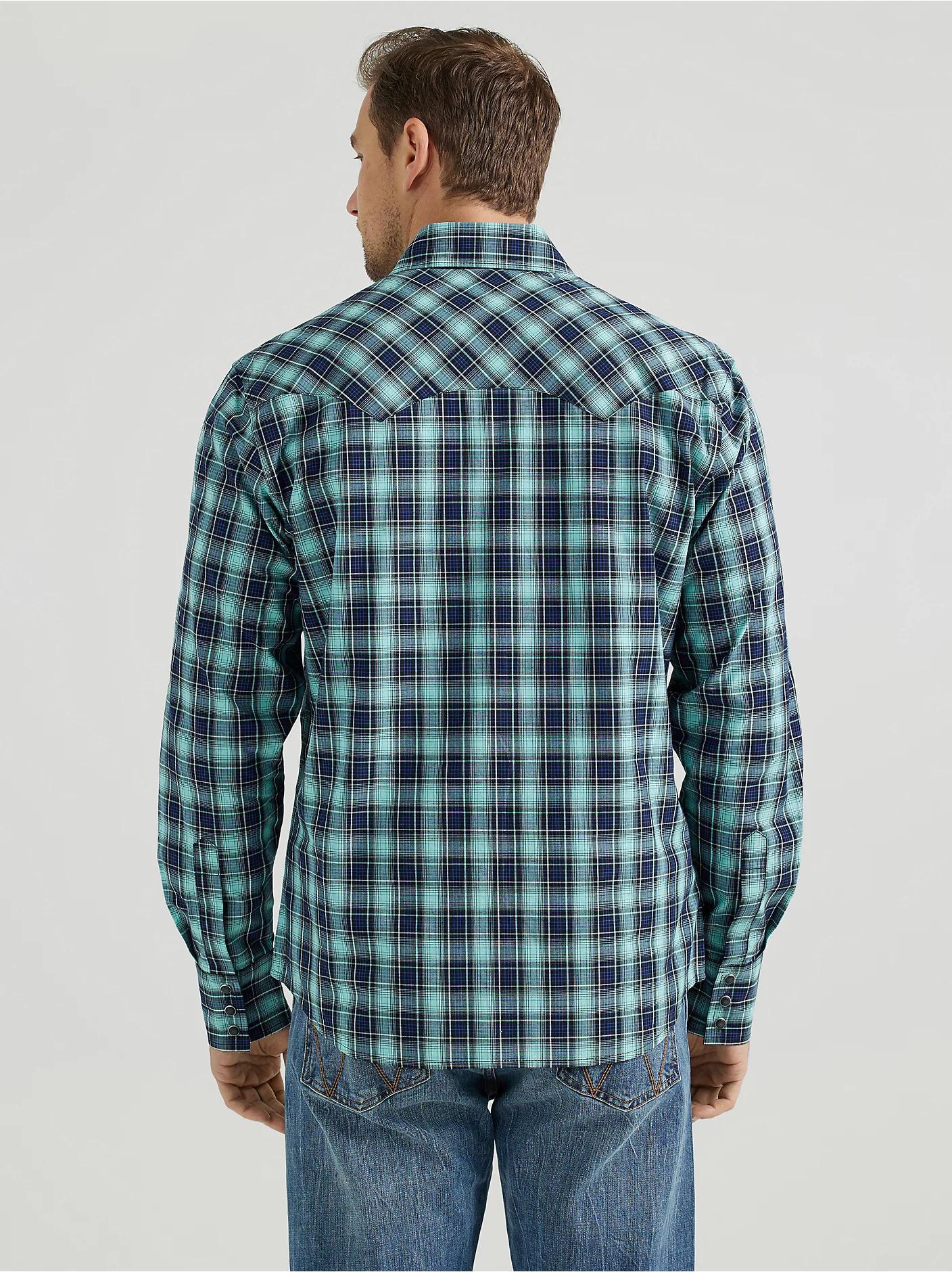 Wrangler 112355374 Retro® Long Sleeve Shirt - Modern Fit - Teal Dream
