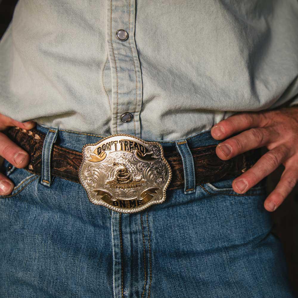 Montana Silversmith 7009 Two-Tone Don't Tread On Me Scalloped Buckle