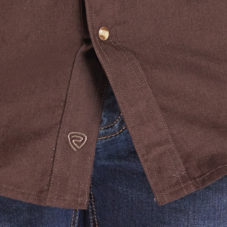 Rock & Roll BMN2S09444 Corduroy Dark Brown Long Slv Shirt