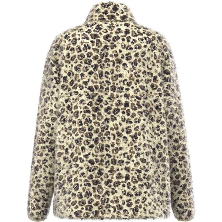 Hooey - HFP2604TNPR - Kodi - Women's Tan / Leopard Print Fleece Pullover