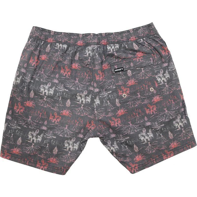 Hooey HB2034PR Men's "Big wake" Multi Color Comanche Charcoal Print Boardshorts