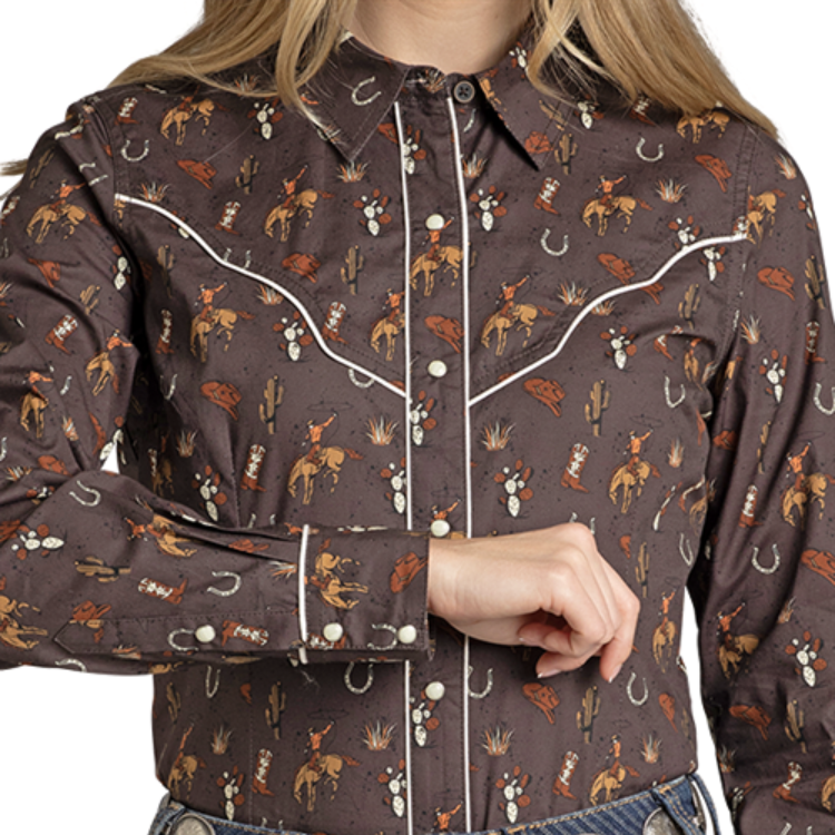 Rock & Roll BWN2S07143 Conversational Print Snap