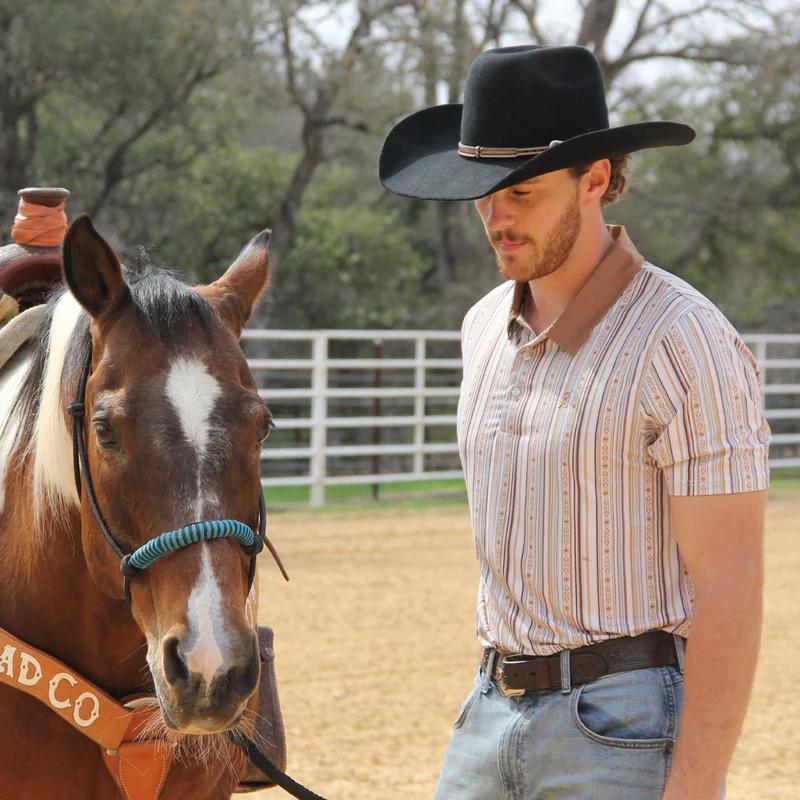 Hooey HP2601CRST "The Weekender" Polo Cream/Stripe