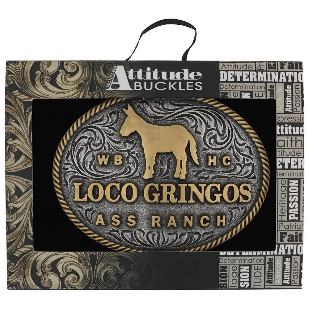 Montana Silversmith A1030WR Loco Gringos Whiskey Bent Attitude Buckle