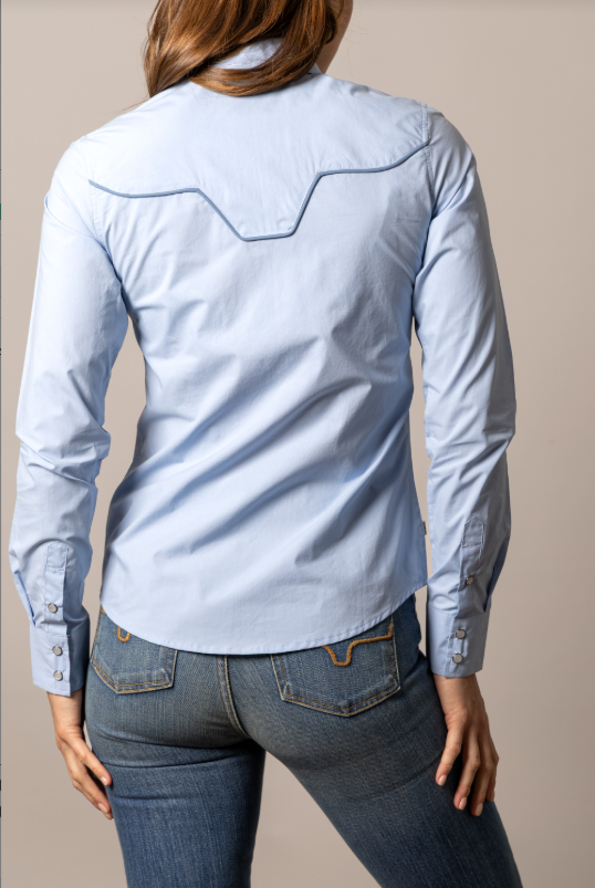 Kimes Ranch LOGO HORN LONG SLEEVE Light Blue