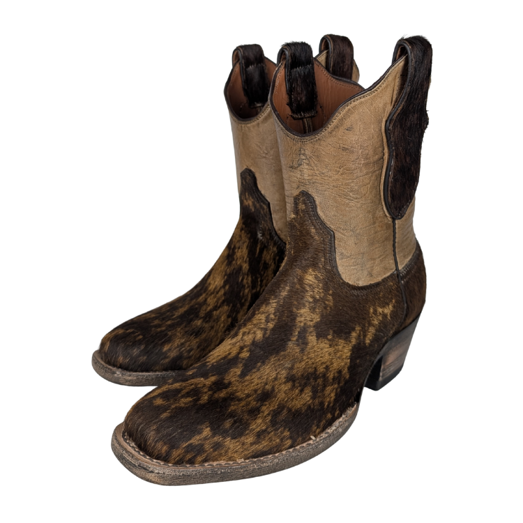 Black Jack BDL7550-V4 Women's Hair on Calf Shortie - Brindle Brown/Black/Tan