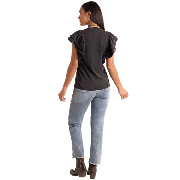 Panhandle LW51T05809 Women's Flutter Tee - Black