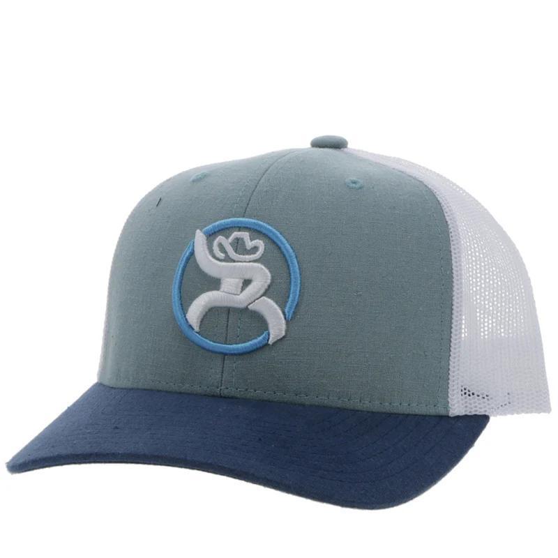 Hooey 4031T-LTBL-Y YOUTH HAT "STRAP" ROUGHY LIGHT BLUE/WHITE
