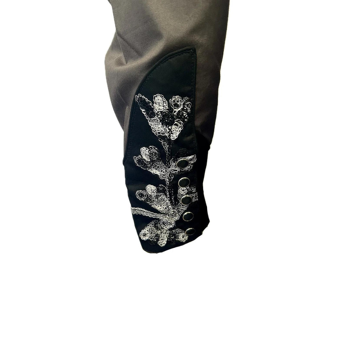 Rockmount 6724 Grey/Black Men's Floral 2-Tone Black & Grey Embroidered Western Shirt