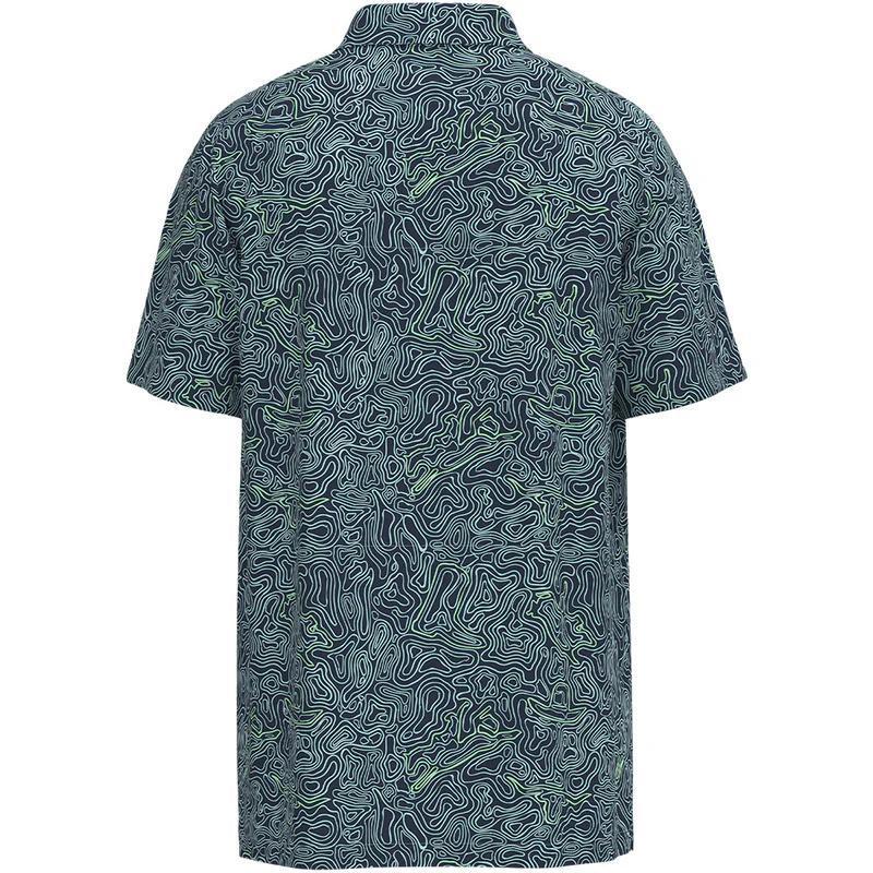 Hooey HP2602NVBL "The Drive" Polo Cloud Blue w/Topography Lines