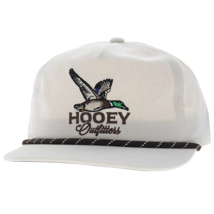 Hooey 6038T-CR-Mallard 5-Panel Full Surround Snapback-Cream