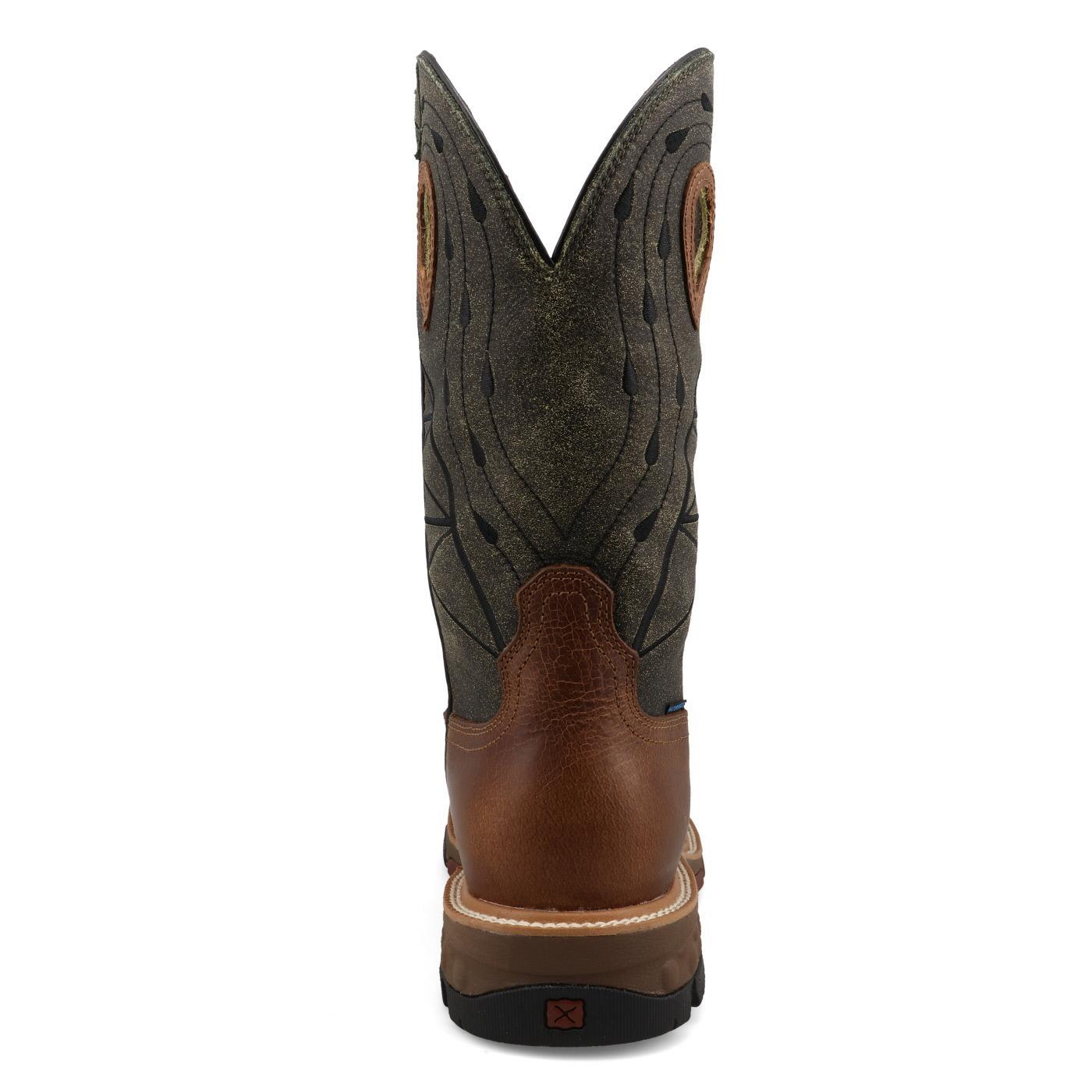 Twisted X MXBNW11 - 12" Western Work Boot - Lion & Dark Olive