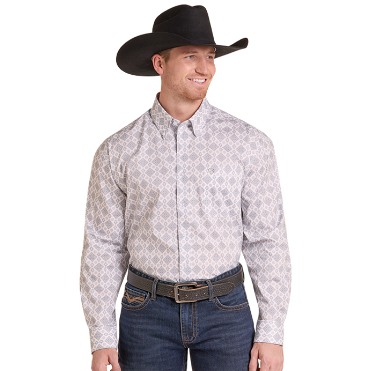 Rock & Roll BMB2S09421 Medallion Printed Long Sleeve