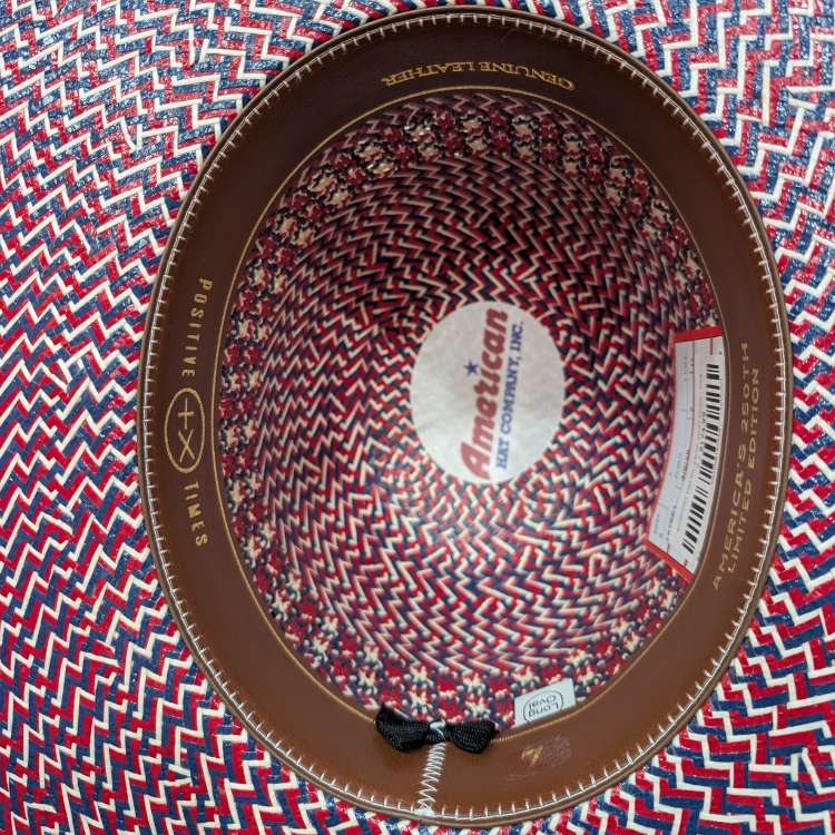 American Hat Co 250th 2030 Straw - Red , White & Blue
