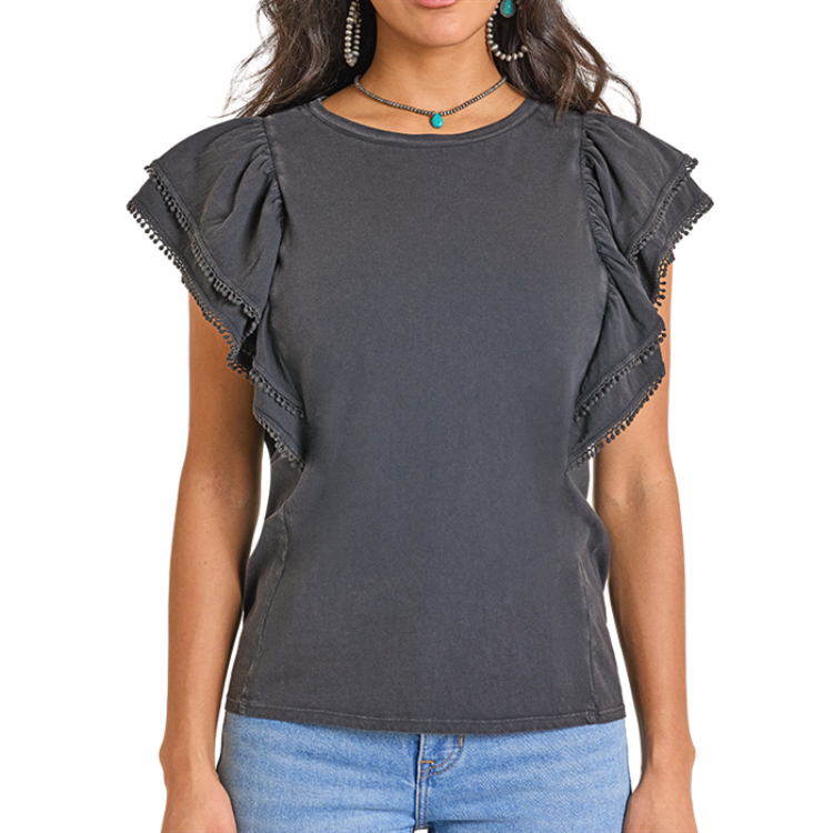 Panhandle LW51T05809 Women's Flutter Tee - Black