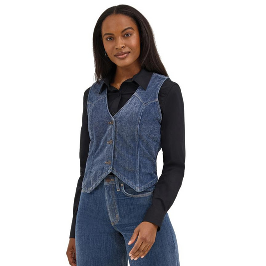 Wrangler 112371981 Women's Wrangler Retro® Party Western Vest - Blue