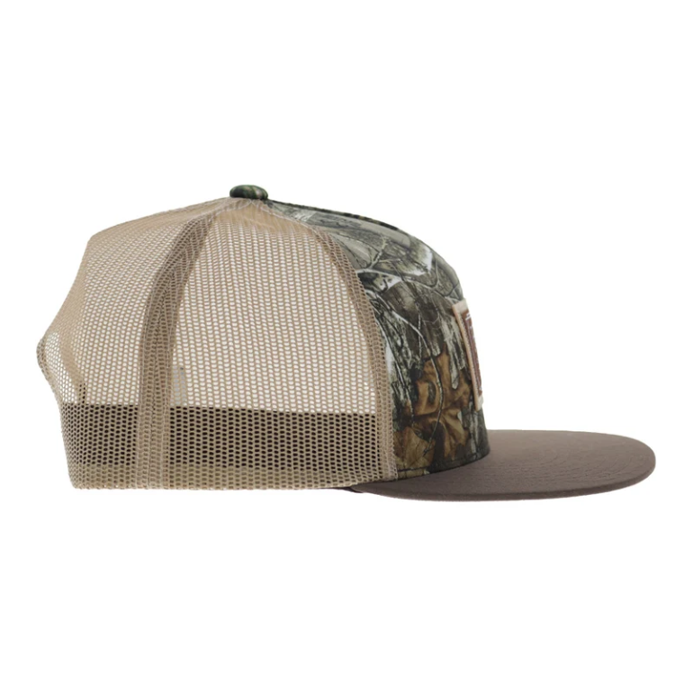 Hooey 2602T- CATN-5-Panel Tucker Snapback Camo/Tan