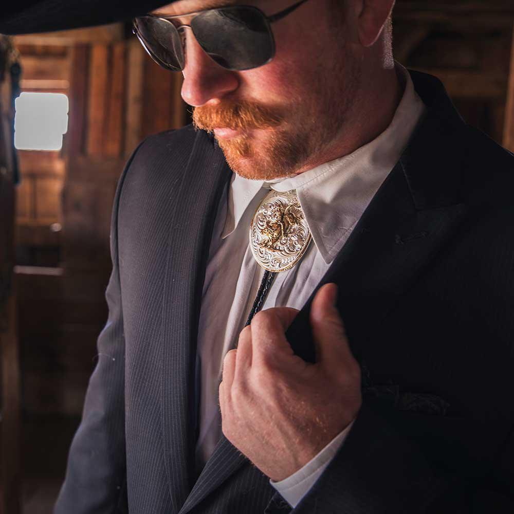 Montana Silversmith BT5909 Bull Rider Bolo Tie