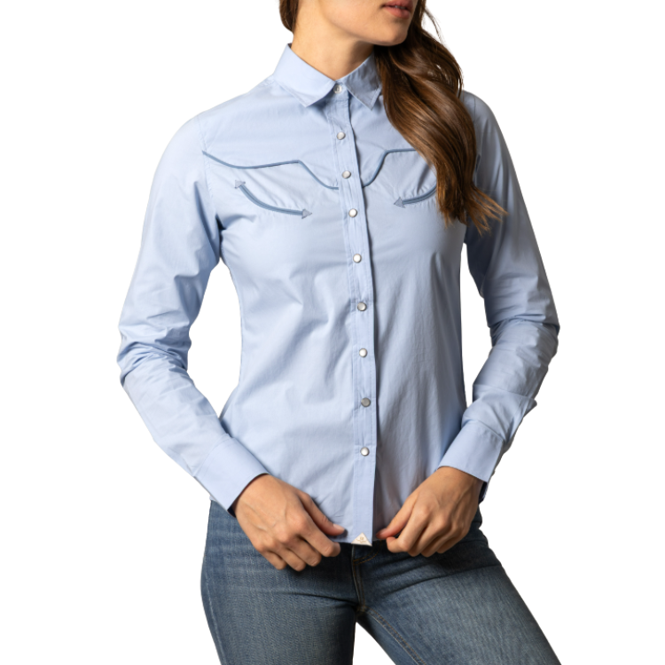 Kimes Ranch LOGO HORN LONG SLEEVE Light Blue