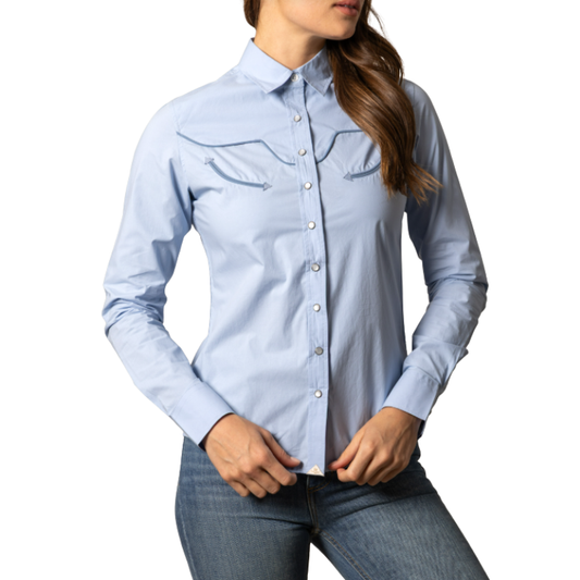 Kimes Ranch LOGO HORN LONG SLEEVE Light Blue