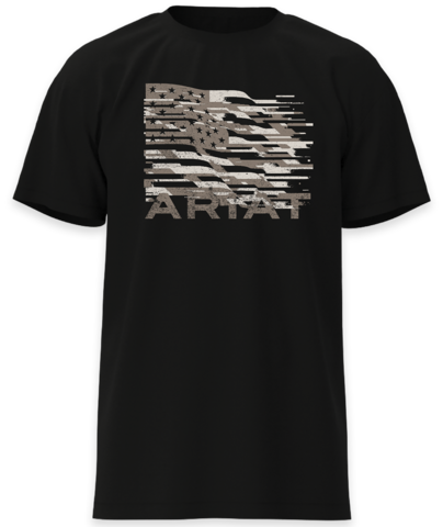 Ariat 10065892 MNS ARIAT FREEDOM FLAG SS TSHRT BLK