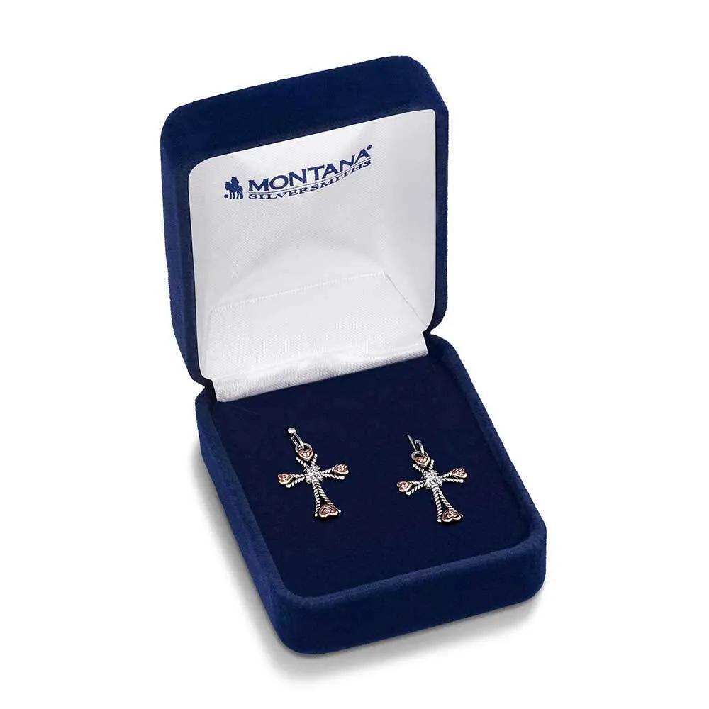 Montana Silversmith ER6040 Faith in my Heart Cross Earrings