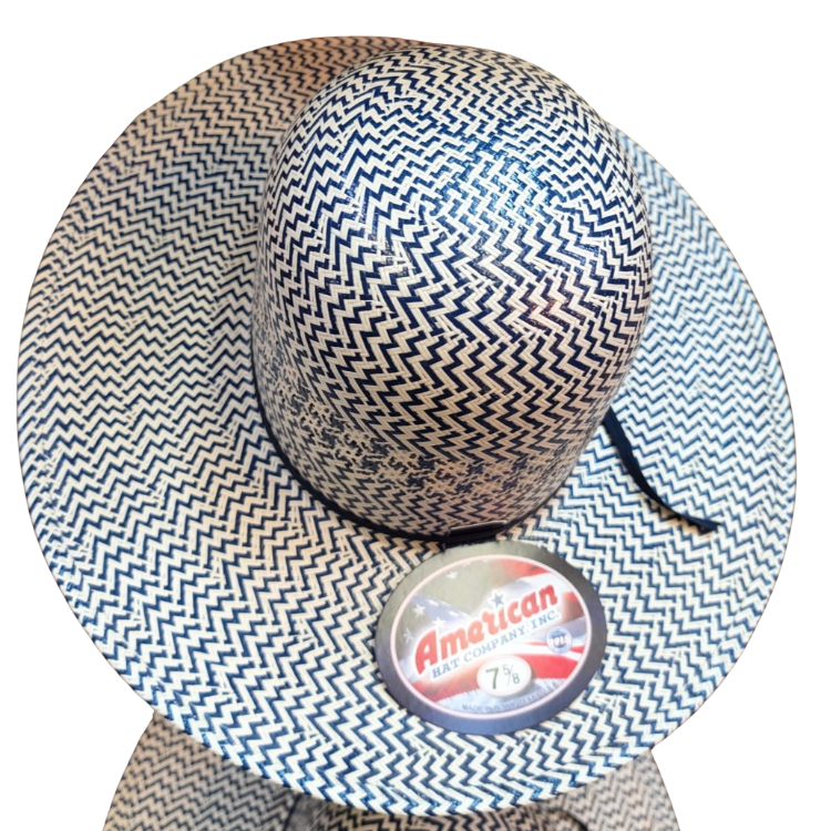American Hat Co 250th 2020 Straw - Blue & White