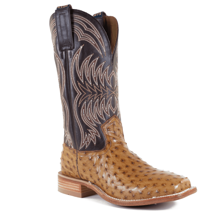 Hyer HM11017 Langdon - Full Quill Waxy Ostrich Men's Boots