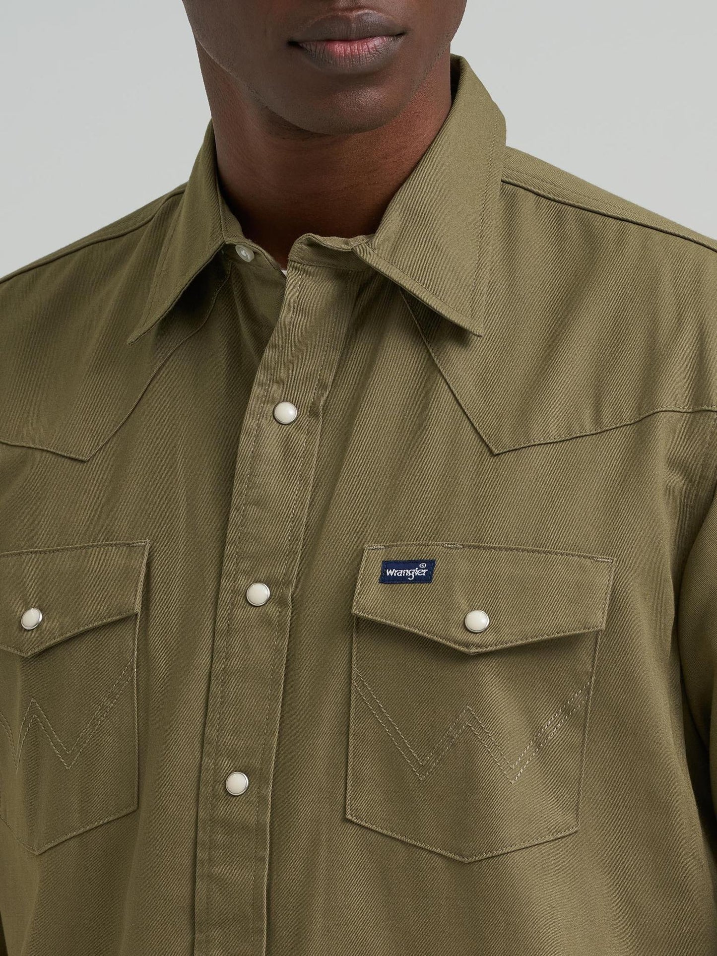 Wrangler 112381692 Men's Flannel Lined Work shirt - Classic Fit - Green