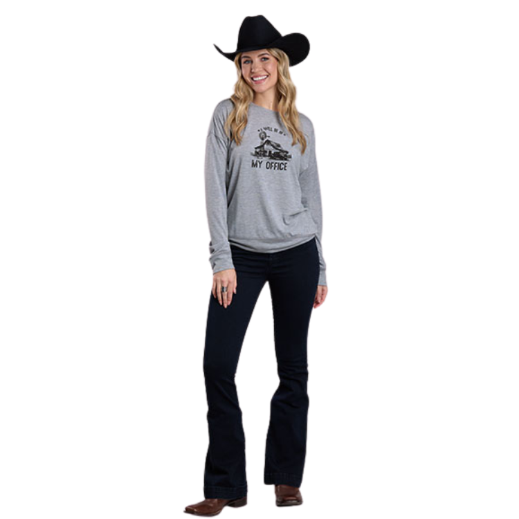 Roper 03-038-0513-6143 Women's Heather Grey Knit Tee