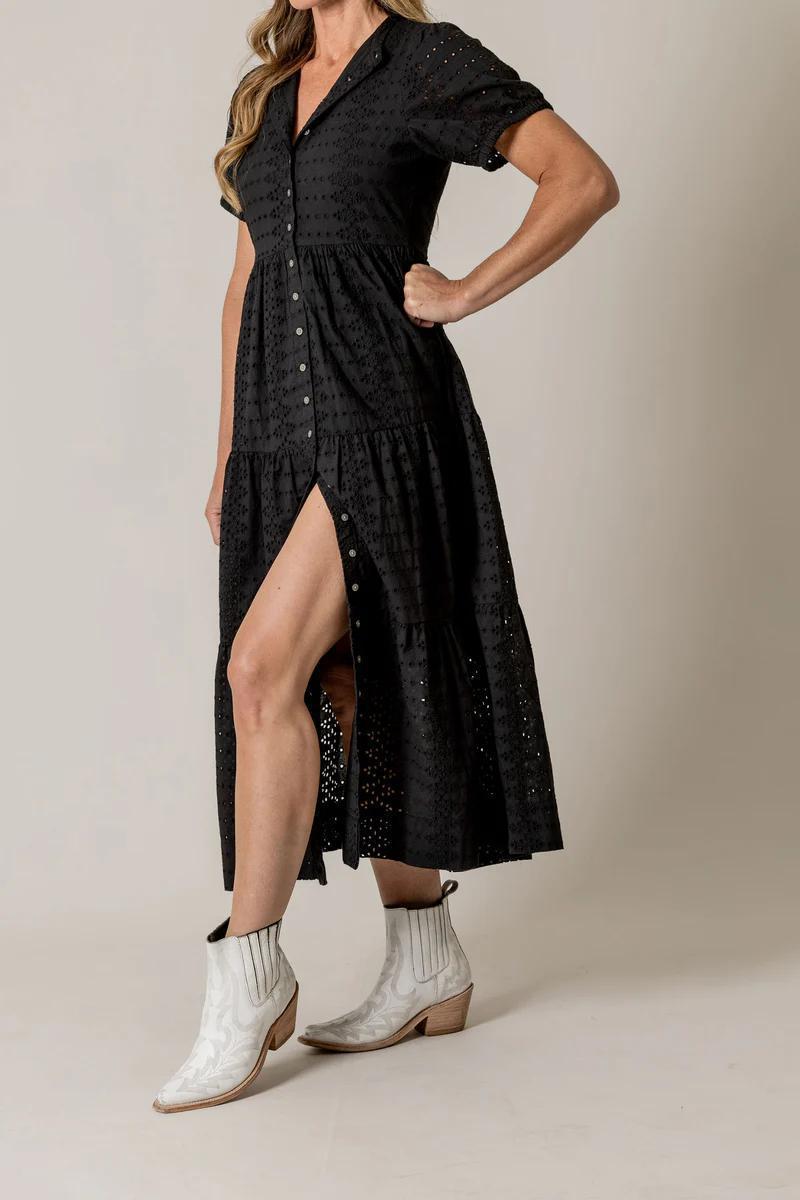Kimes Ranch Neve Eyelet Dress - Black