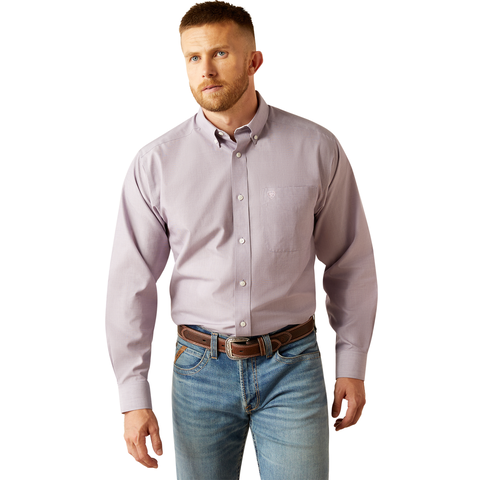 Ariat 10058805 Men's Wrinkle Free Solid Lilac Shirt
