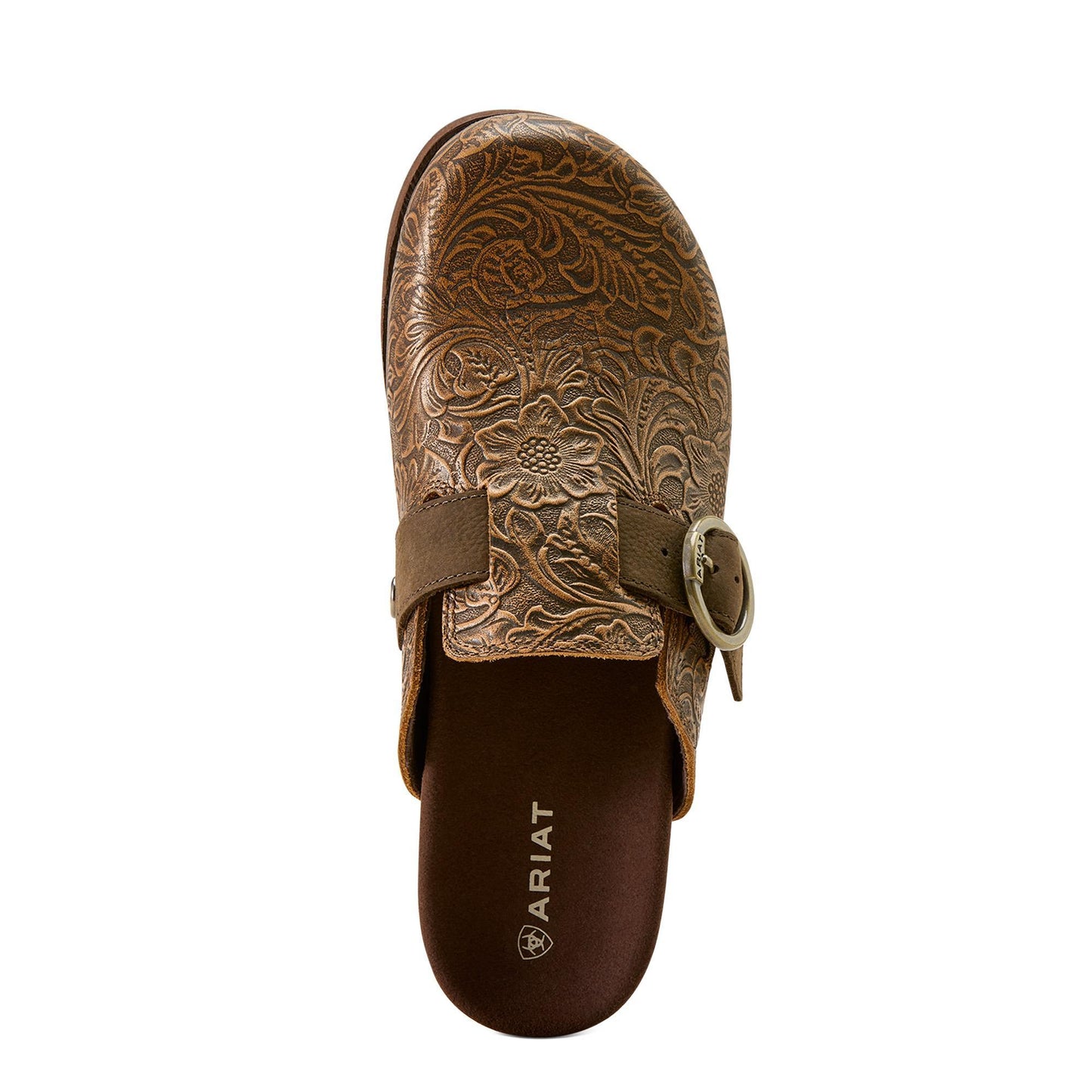 Ariat 10074266 Women's Country Mule Brown Floral Emboss