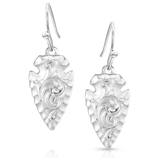 Montana Silversmith ER5393 Chiseled Arrowhead Earrings