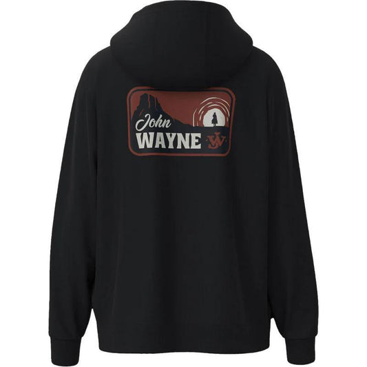 Hooey HH1381BK John Wayne Black w/Red & White Logo Hoody