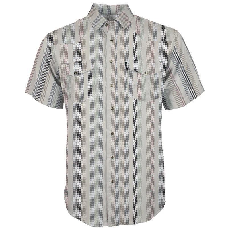 Hooey HT1861CRST Men's Sol Cream w/Baja Stripe Pattern Short Sleeve Pe ...