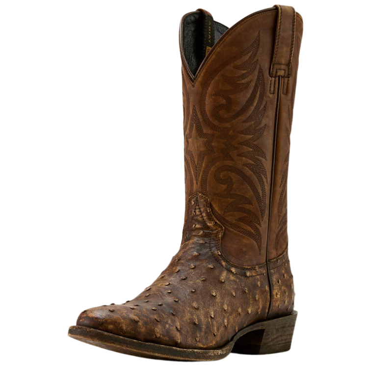 Ariat 10058161 Men's Vesper Full Quill Ostrich Stonewash & Basic Tan