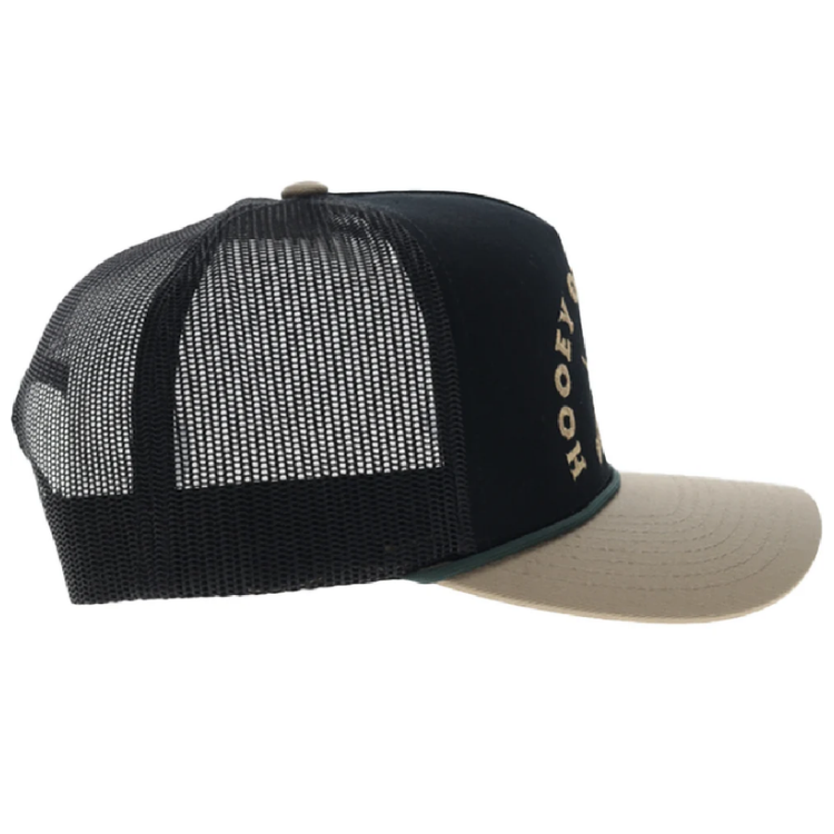 Hooey - 6043T-BKTN - Shed - 5-Panel Trucker with Tan Embroidery Logo - Black/Tan