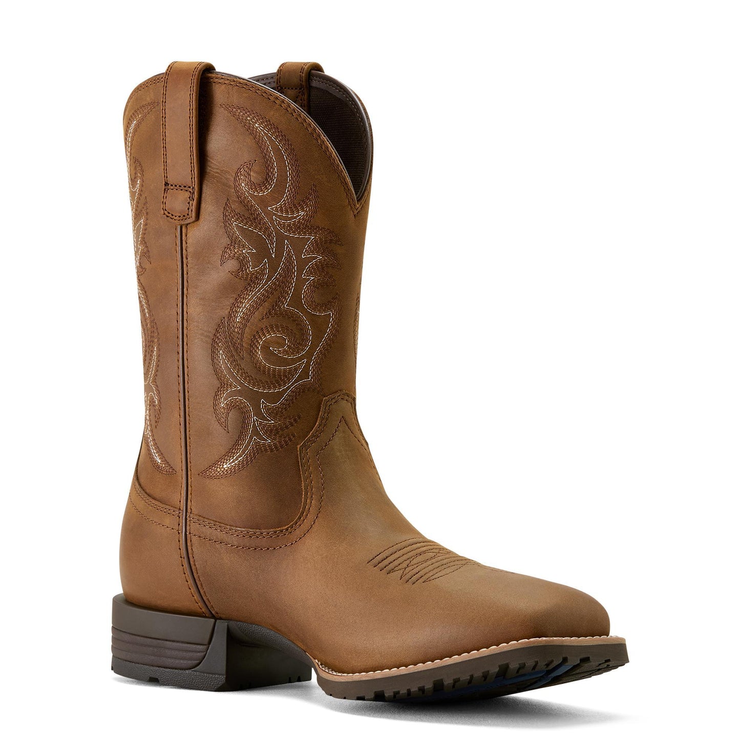 Ariat 10064047 Men's Hybrid Ranchway Waterproof Cowboy Boot - Distressed Brown