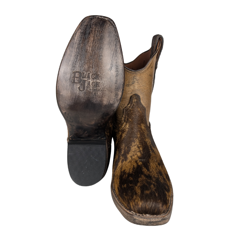 Black Jack BDL7550-V4 Women's Hair on Calf Shortie - Brindle Brown/Black/Tan