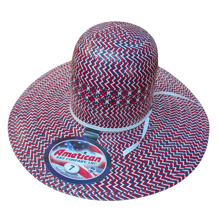 American Hat Co 250th 2030 Straw - Red , White & Blue