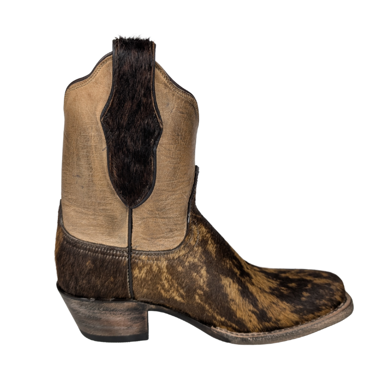 Black Jack BDL7550-V4 Women's Hair on Calf Shortie - Brindle Brown/Black/Tan